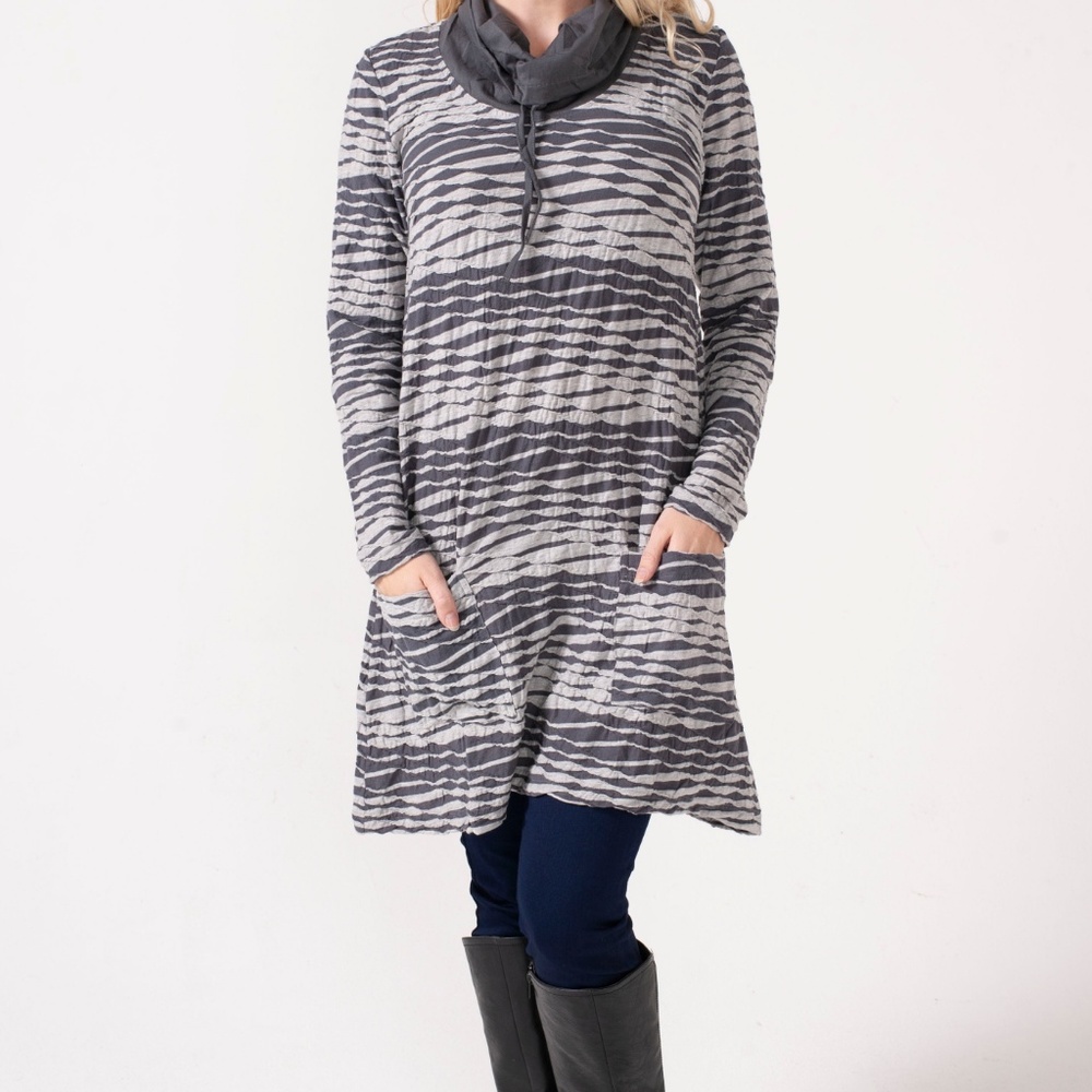 Grey Cowl Neck Tunic